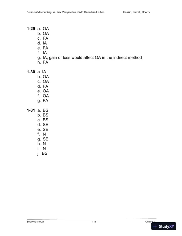 Financial Accounting: A User Perspective , 6th Canadian Edition Solution Manual - Page 16 preview image
