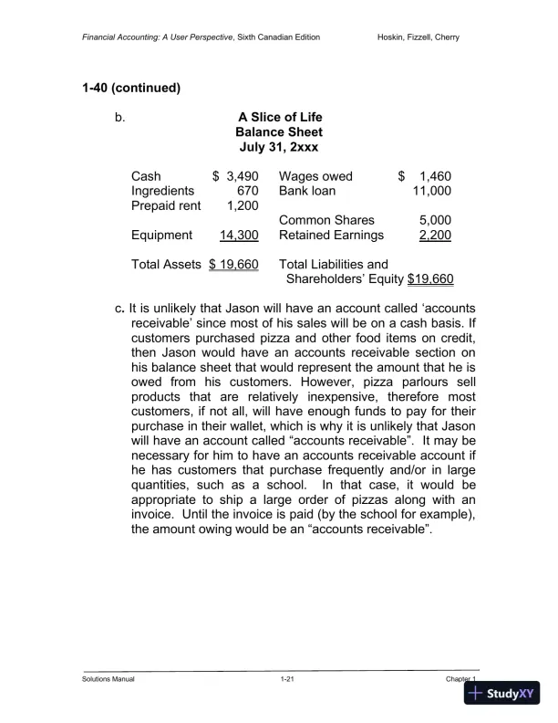 Financial Accounting: A User Perspective , 6th Canadian Edition Solution Manual - Page 22 preview image