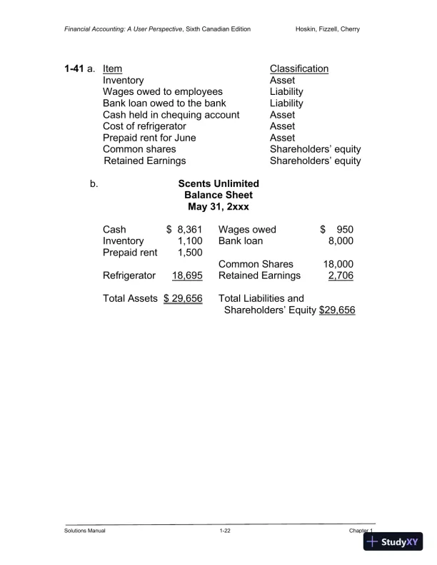 Financial Accounting: A User Perspective , 6th Canadian Edition Solution Manual - Page 23 preview image