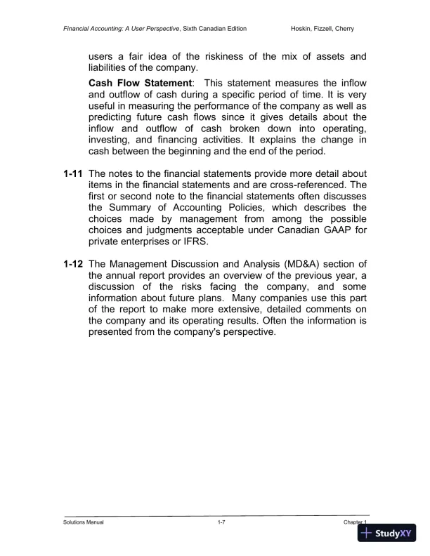 Financial Accounting: A User Perspective , 6th Canadian Edition Solution Manual - Page 8 preview image