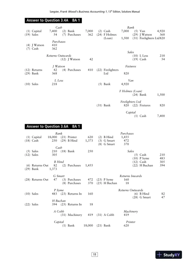Solution Manual for Frank Wood's Business Accounting , 13th Edition - Page 11 preview image