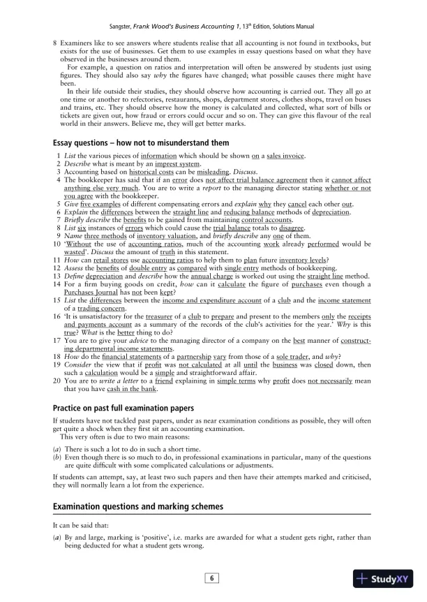 Solution Manual for Frank Wood's Business Accounting , 13th Edition - Page 6 preview image
