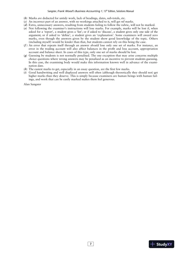 Solution Manual for Frank Wood's Business Accounting , 13th Edition - Page 7 preview image