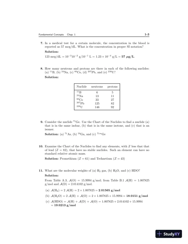 Solution Manual for Fundamentals of Nuclear Science and Engineering, 3rd Edition - Page 5 preview image