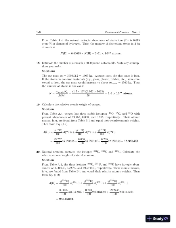Solution Manual for Fundamentals of Nuclear Science and Engineering, 3rd Edition - Page 8 preview image