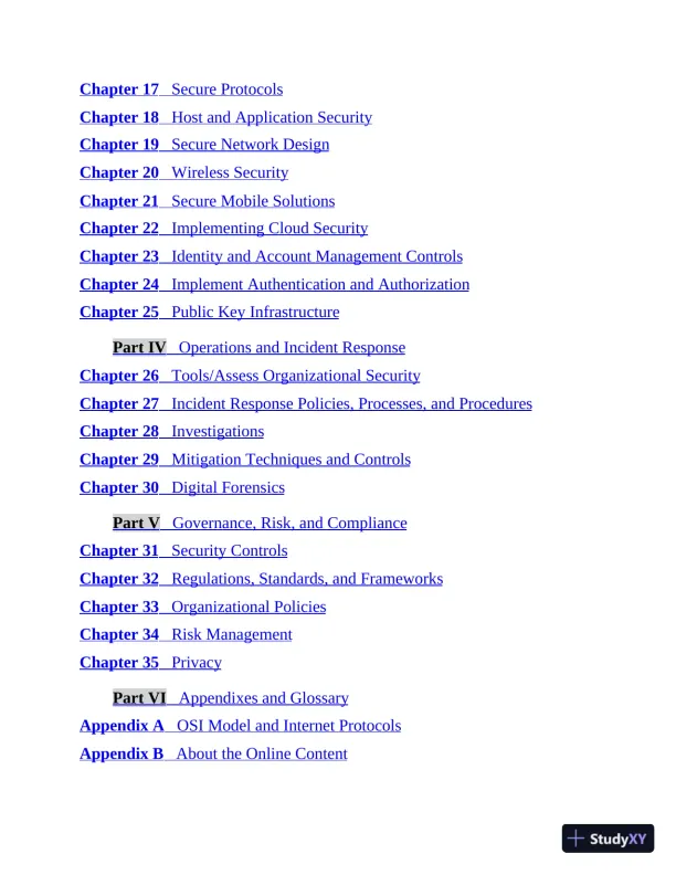 CompTIA Security+ All-in-One SY0-601 Exam Guide, 6th Edition (2021) - Page 14 preview image