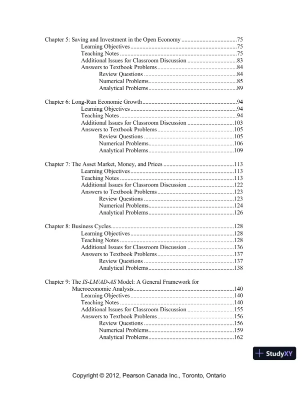 Macroeconomics, Sixth Canadian Edition Solution Manual - Page 3 preview image