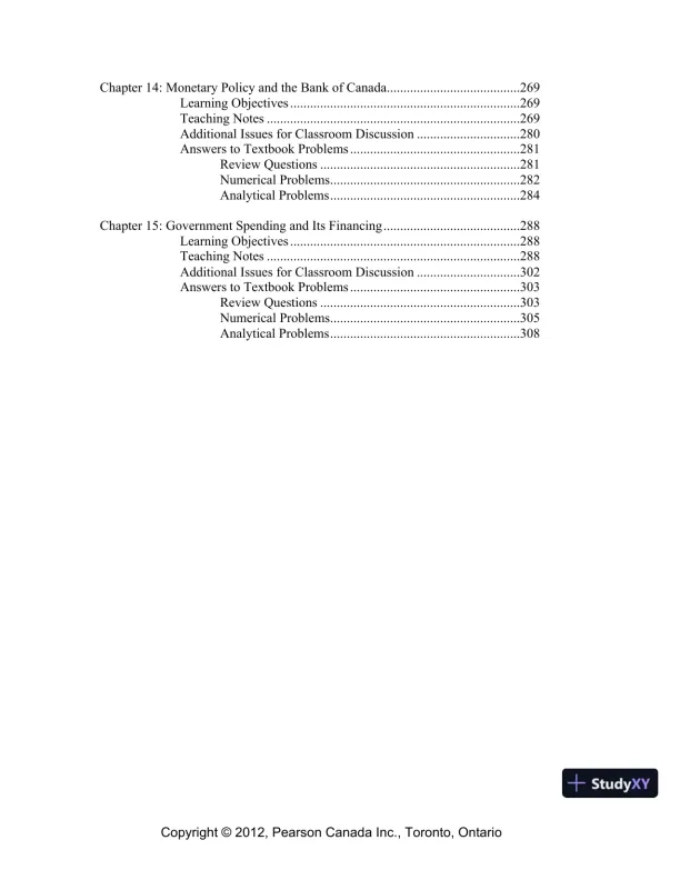 Macroeconomics, Sixth Canadian Edition Solution Manual - Page 5 preview image