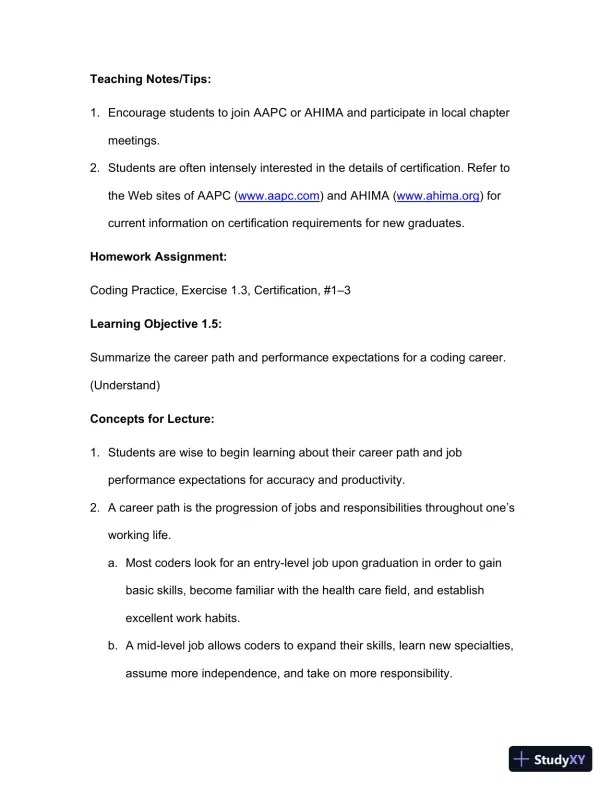 Lecture Notes For Comprehensive Medical Coding, 2019 2nd Edition - Page 11 preview image