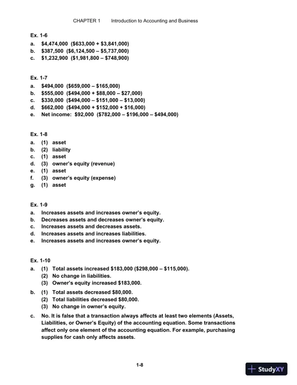 Solution Manual for Financial Accounting, 16th Edition - Page 9 preview image