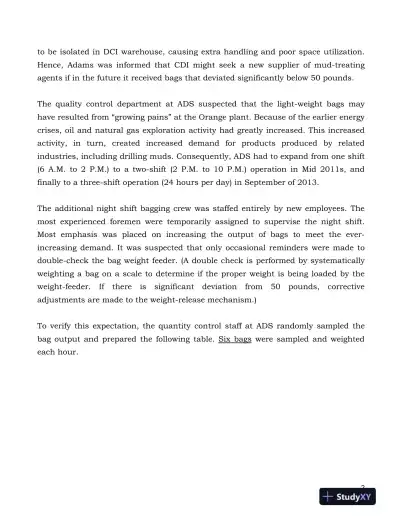 MGT 3332 SPC case analysis: Americo Drilling Supplies� Fall 2015 - Page 3 preview image
