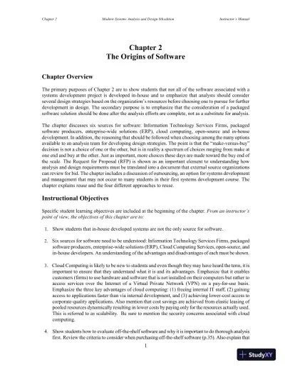 Solution Manual for Modern Systems Analysis and Design, 8th Edition - Page 10 preview image