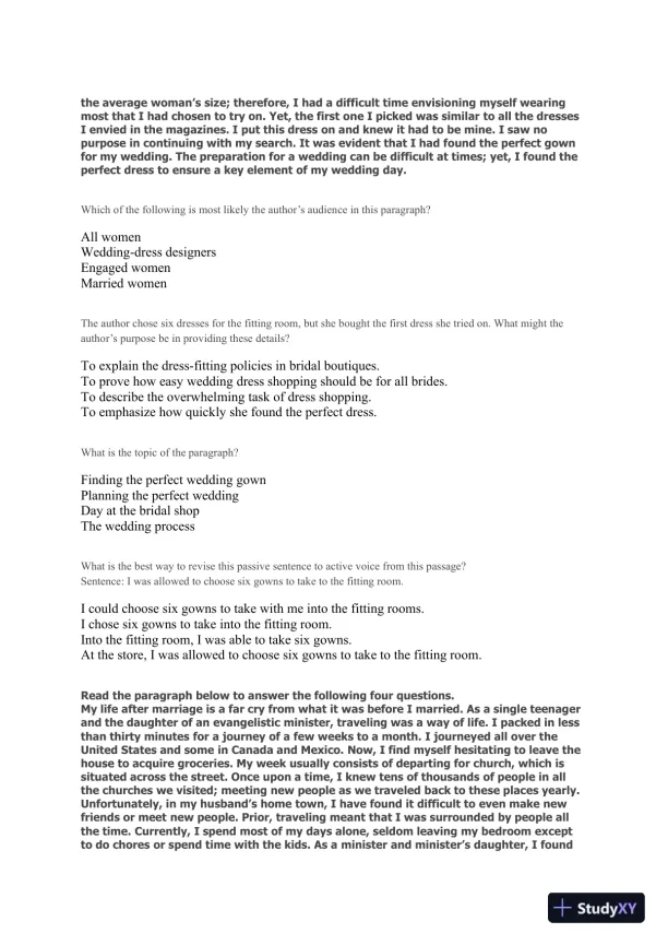 Liberty University INFT 101 Placement Test - English - Page 8 preview image