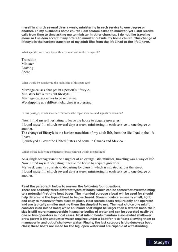 Liberty University INFT 101 Placement Test - English - Page 9 preview image
