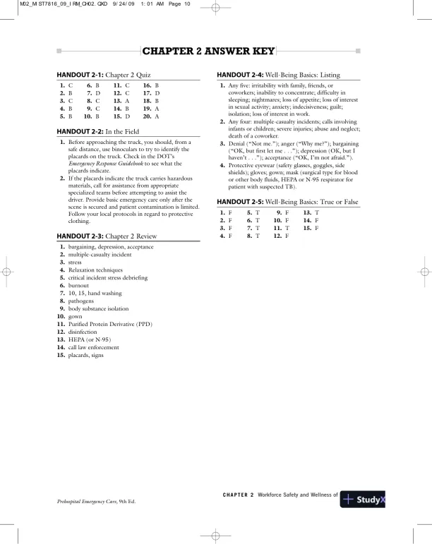 Test Bank For Prehospital Emergency Care, 9th Edition - Page 16 preview image