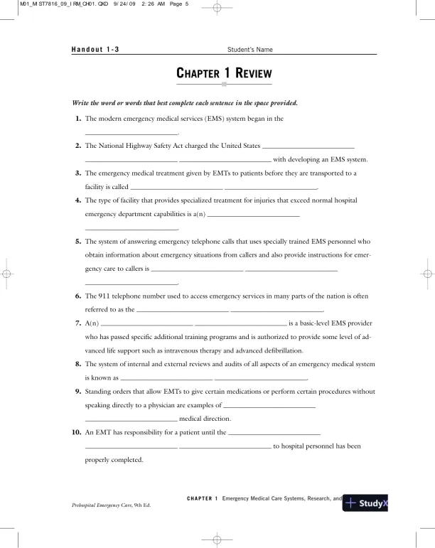 Test Bank For Prehospital Emergency Care, 9th Edition - Page 4 preview image