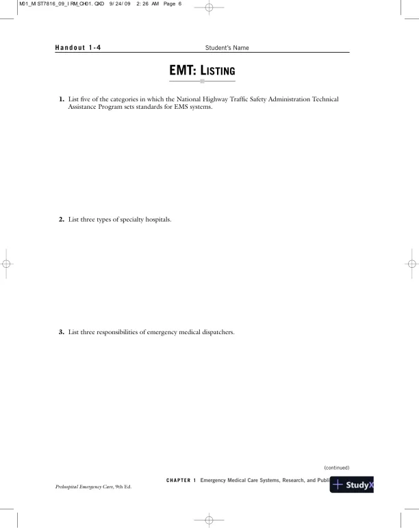 Test Bank For Prehospital Emergency Care, 9th Edition - Page 5 preview image