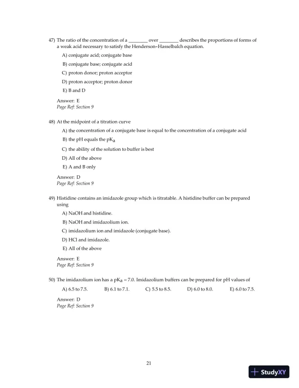 Test Bank For Principles Of Biochemistry, 4th Edition - Page 23 preview image