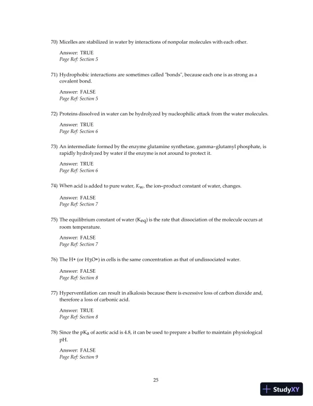 Test Bank For Principles Of Biochemistry, 4th Edition - Page 27 preview image