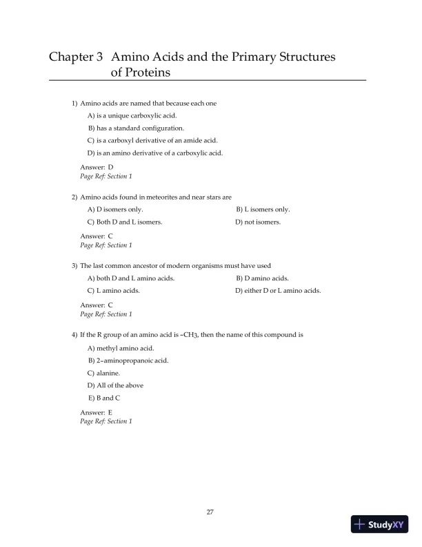 Test Bank For Principles Of Biochemistry, 4th Edition - Page 29 preview image