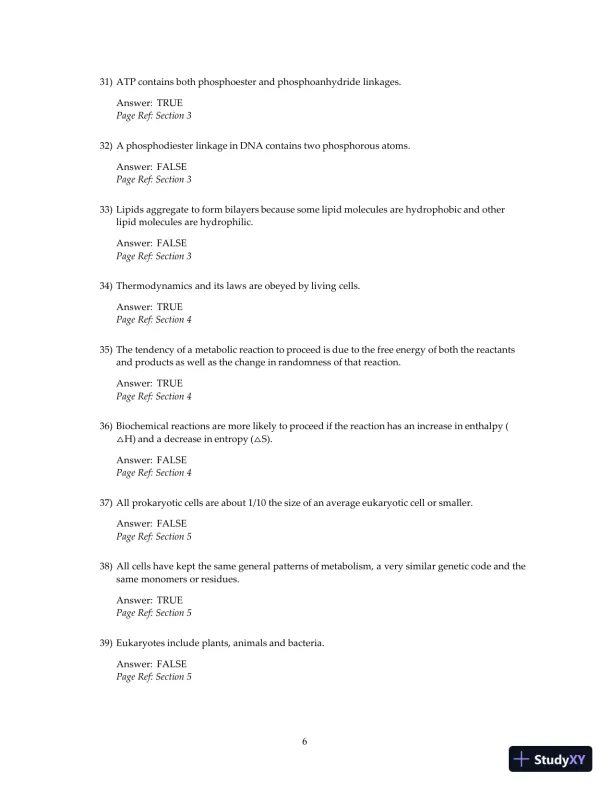 Test Bank For Principles Of Biochemistry, 4th Edition - Page 8 preview image