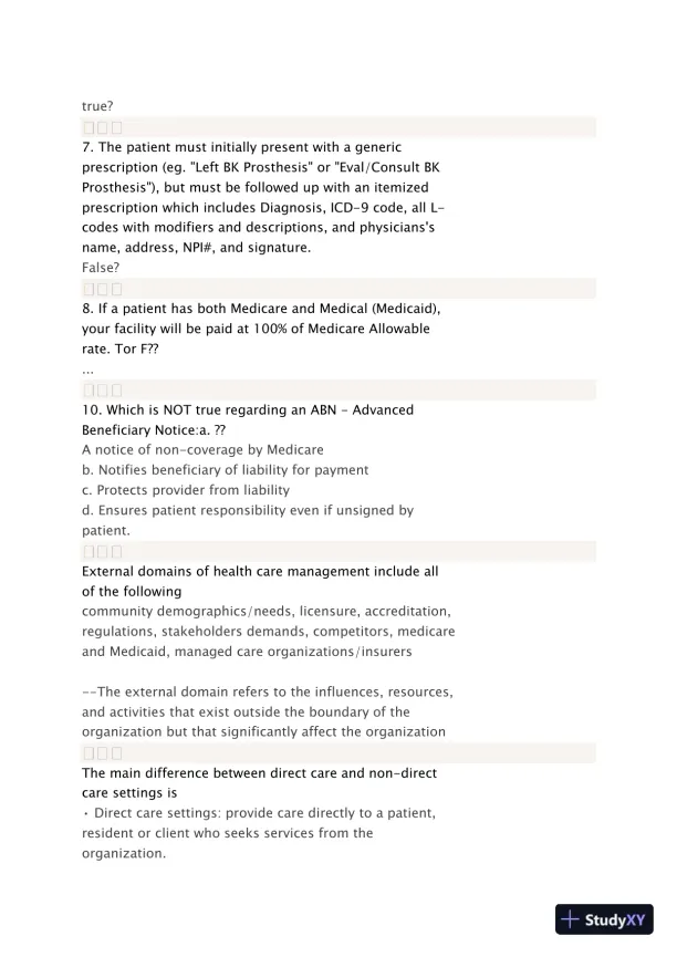 Liberty University BUSI 311 Quiz 2 Complete Solutions Correct Answers Key - Page 8 preview image
