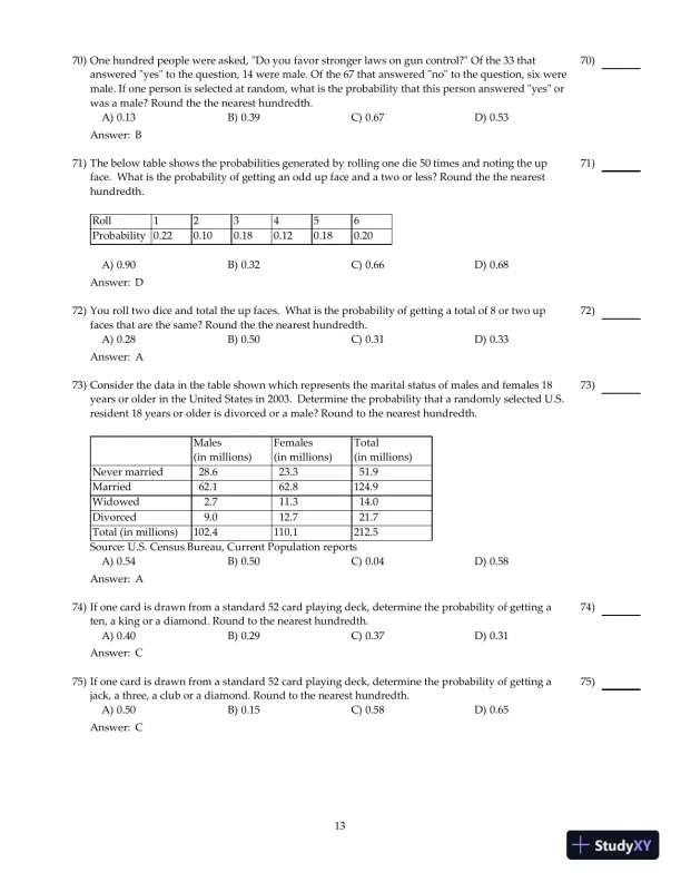 Fundamentals of Statistics, 5th Edition Test Bank - Page 14 preview image