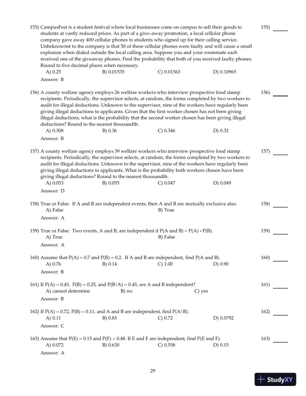 Fundamentals of Statistics, 5th Edition Test Bank - Page 30 preview image