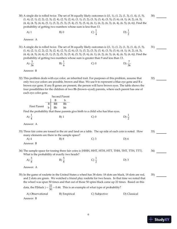 Fundamentals of Statistics, 5th Edition Test Bank - Page 7 preview image