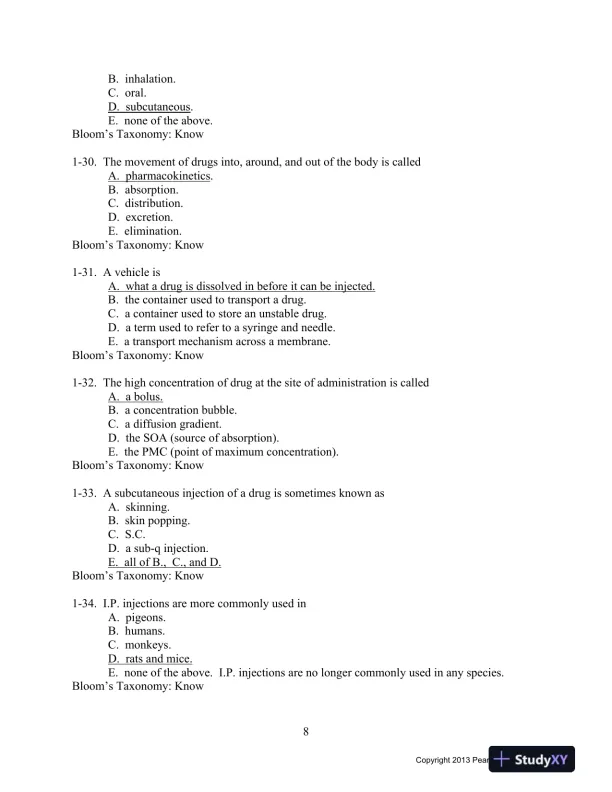 Drugs And Behavior: Introduction To Behaviorial Pharmacology, 7th Edition Test Bank - Page 10 preview image