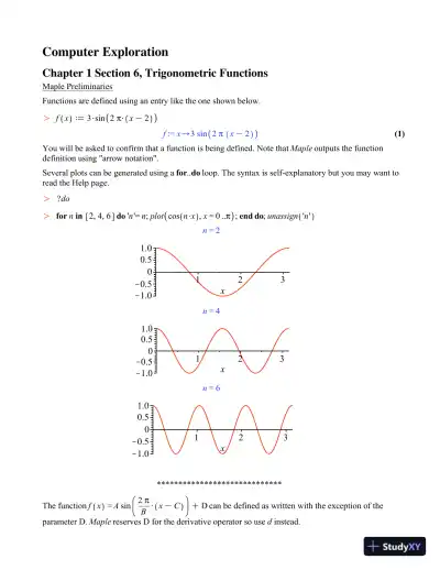 Solution Manual For Thomas' Calculus, Early Transcendentals, Media Upgrade, 11th Edition - Page 1 preview image