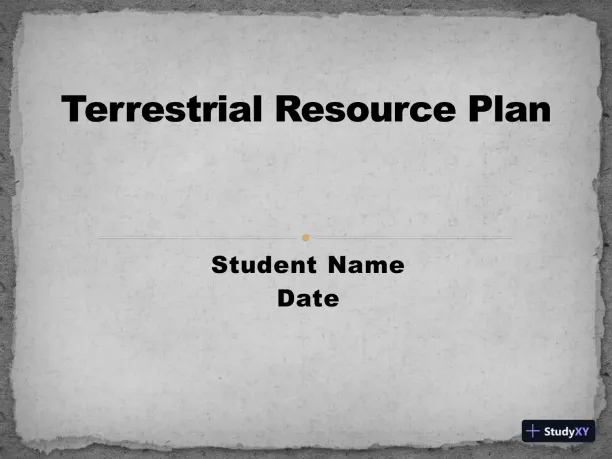 Terrestrial Resource Plan - Page 1 preview image