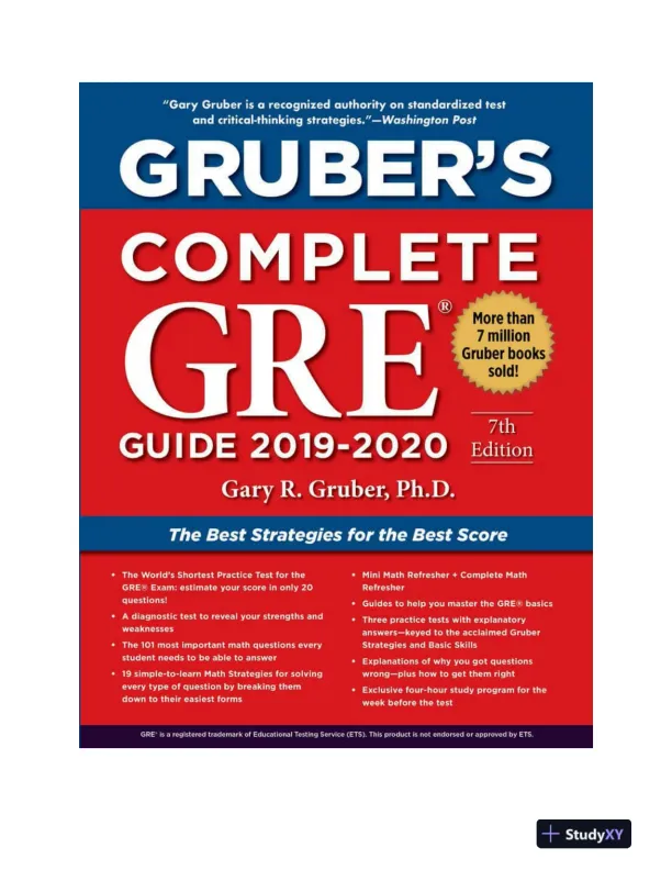 Gruber's Complete GRE Guide 2019-2020 (2019) - Page 3 preview image