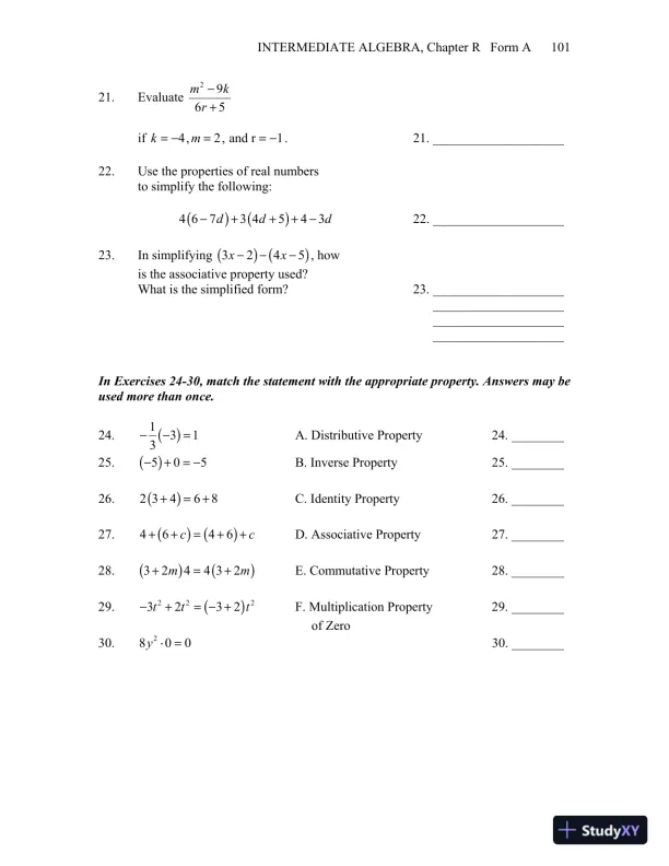 Test Bank for Intermediate Algebra, 13th Edition - Page 15 preview image