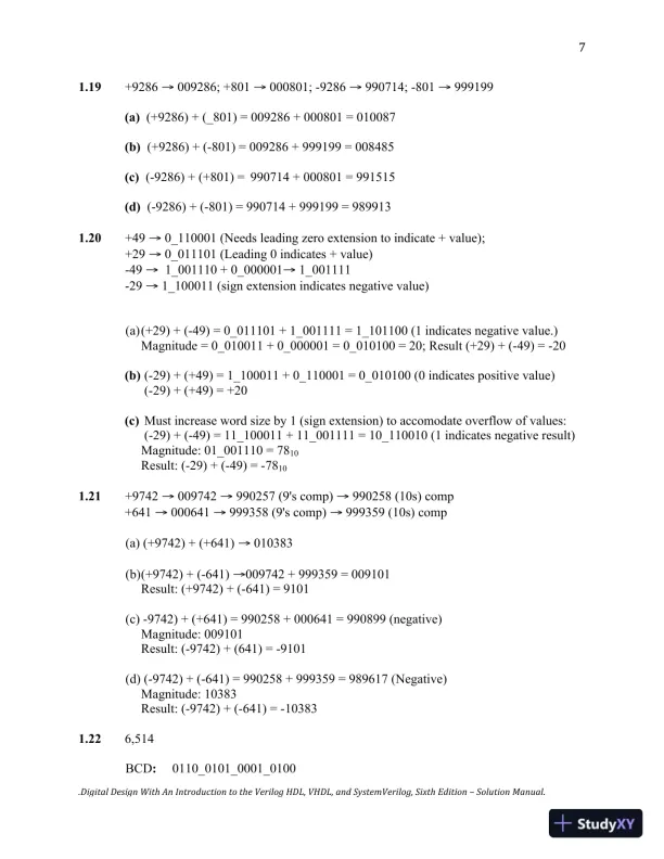Digital Design: With an Introduction to the Verilog HDL, VHDL, and SystemVerilog, 6th Edition Solution Manual - Page 8 preview image