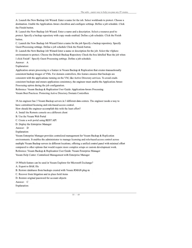 Veeam Certified Engineer VMCE-V12 - Page 10 preview image