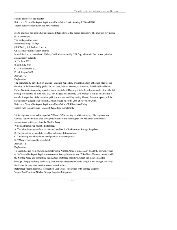 Veeam Certified Engineer VMCE-V12 - Page 13 preview image