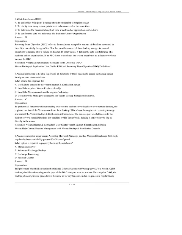 Veeam Certified Engineer VMCE-V12 - Page 5 preview image