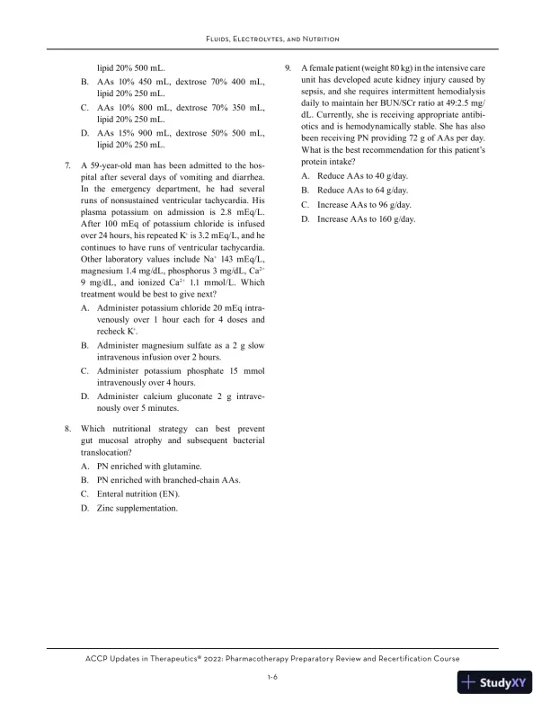 ACCP Updates in Therapeutics® 2022: Pharmacotherapy Preparatory Review and Recertification Course (2022) - Page 12 preview image