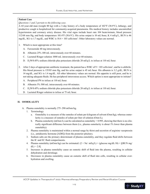 ACCP Updates in Therapeutics® 2022: Pharmacotherapy Preparatory Review and Recertification Course (2022) - Page 18 preview image