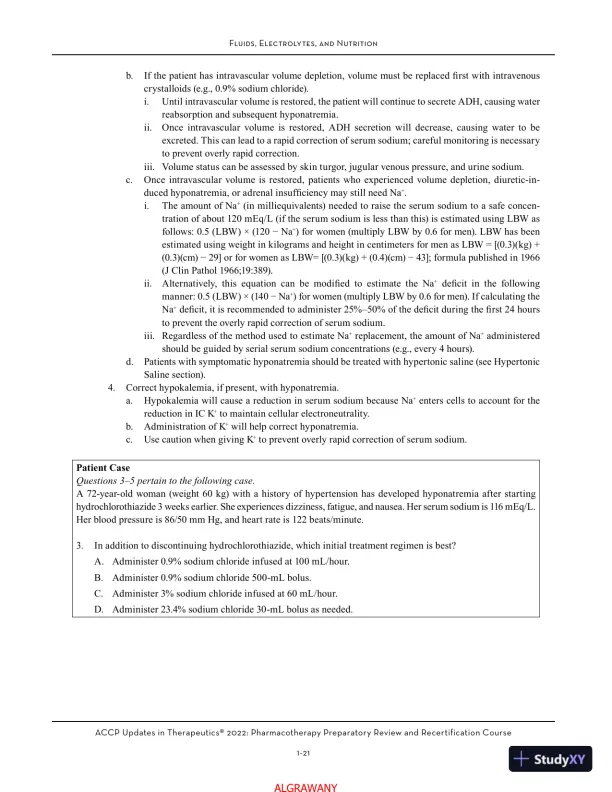 ACCP Updates in Therapeutics® 2022: Pharmacotherapy Preparatory Review and Recertification Course (2022) - Page 27 preview image