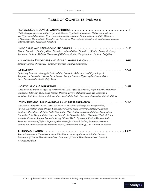ACCP Updates in Therapeutics® 2022: Pharmacotherapy Preparatory Review and Recertification Course (2022) - Page 3 preview image
