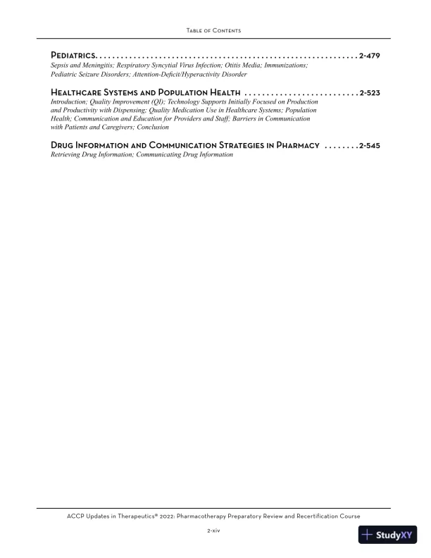 ACCP Updates in Therapeutics® 2022: Pharmacotherapy Preparatory Review and Recertification Course (2022) - Page 6 preview image