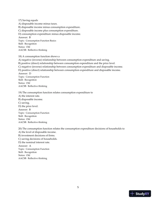 Test Bank for Macroeconomics, 13th Edition - Page 6 preview image
