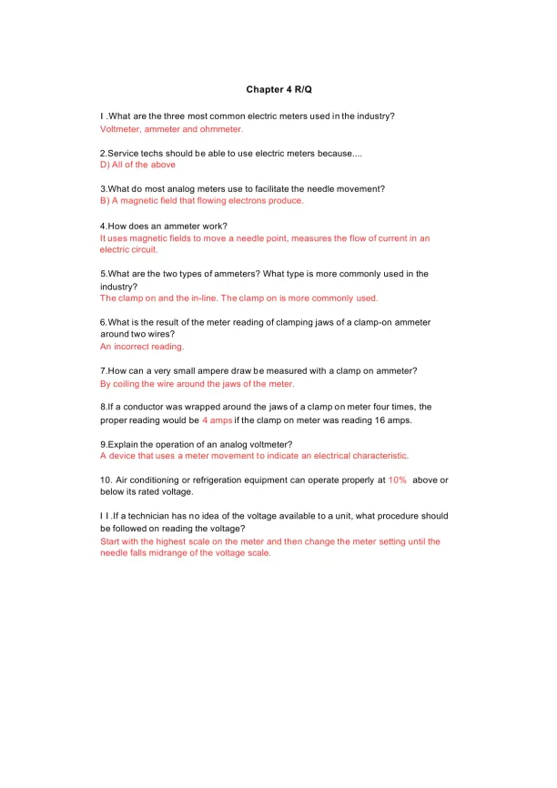 Common Electric Meters Used in the Industry - Page 1 preview image