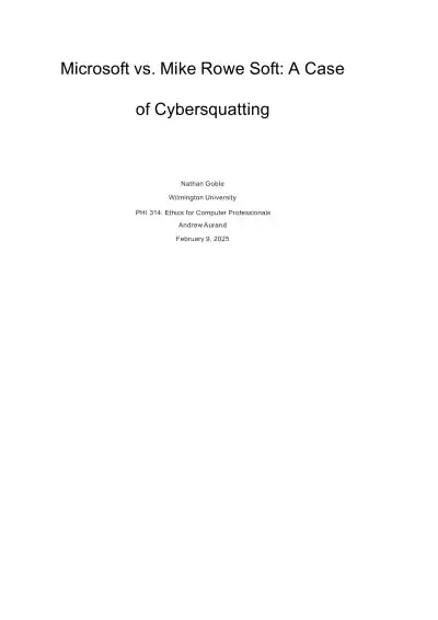 Microsoft vs - Page 1 preview image