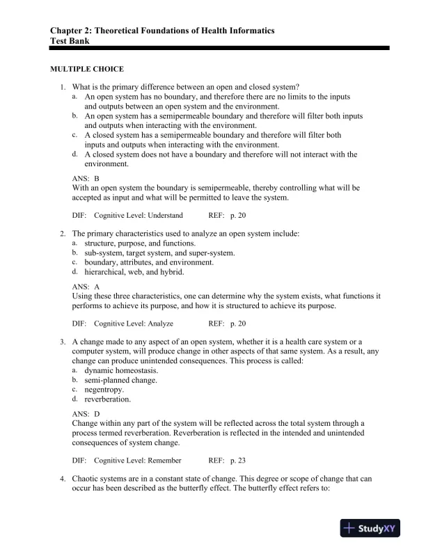 Test Bank for Health Informatics: An Interprofessional Approach, 1st Edition - Page 5 preview image