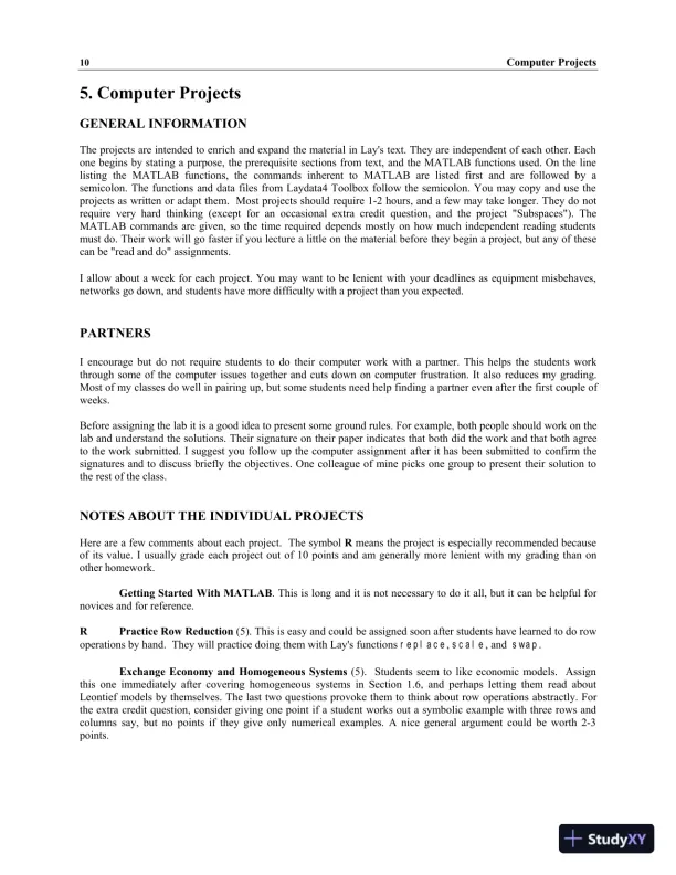 Solution Manual For Linear Algebra Plus Mymathlab Getting Started Kit For Linear Algebra And Its Applications, 4th Edition - Page 13 preview image