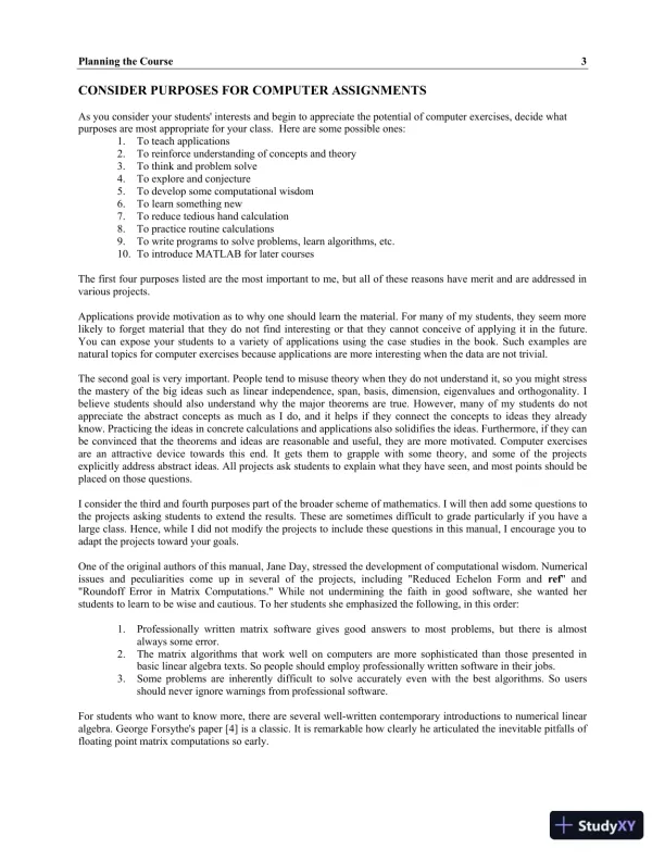 Solution Manual For Linear Algebra Plus Mymathlab Getting Started Kit For Linear Algebra And Its Applications, 4th Edition - Page 6 preview image
