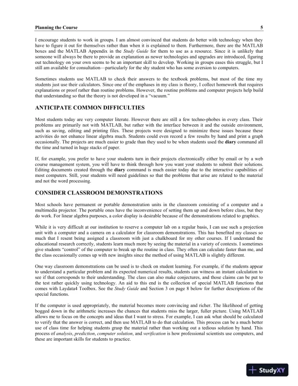 Solution Manual For Linear Algebra Plus Mymathlab Getting Started Kit For Linear Algebra And Its Applications, 4th Edition - Page 8 preview image